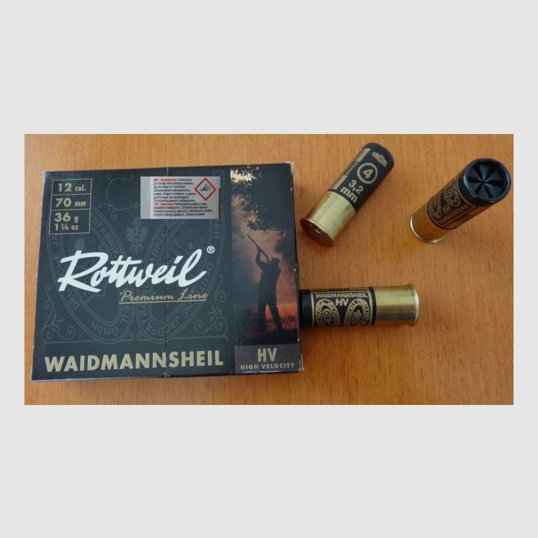 Rottweil Rottweil Jagd braun Streu Plastik-Schrotpatronen 12/70-Körnung 3,2mm