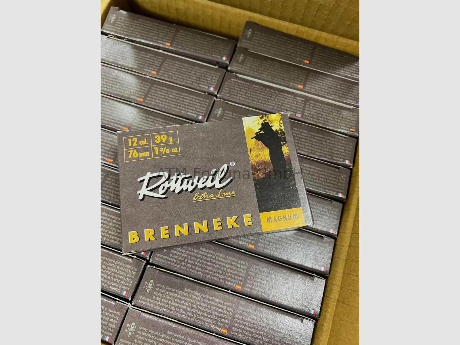 Brenneke Rottweil	 Rottweil 12/76 Magnum 39g 600gr Brenneke, Bild 1 von 2