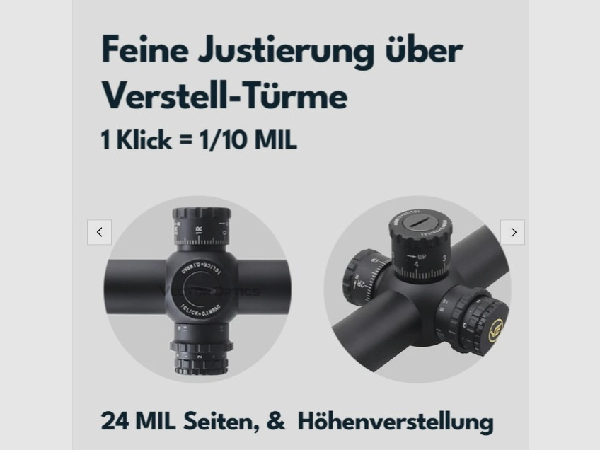 Vector Optics SCOL-45 Taurus Zielfernrohr 4-16x44SFP HD - Montage für 21mm Picatinny/Weaver