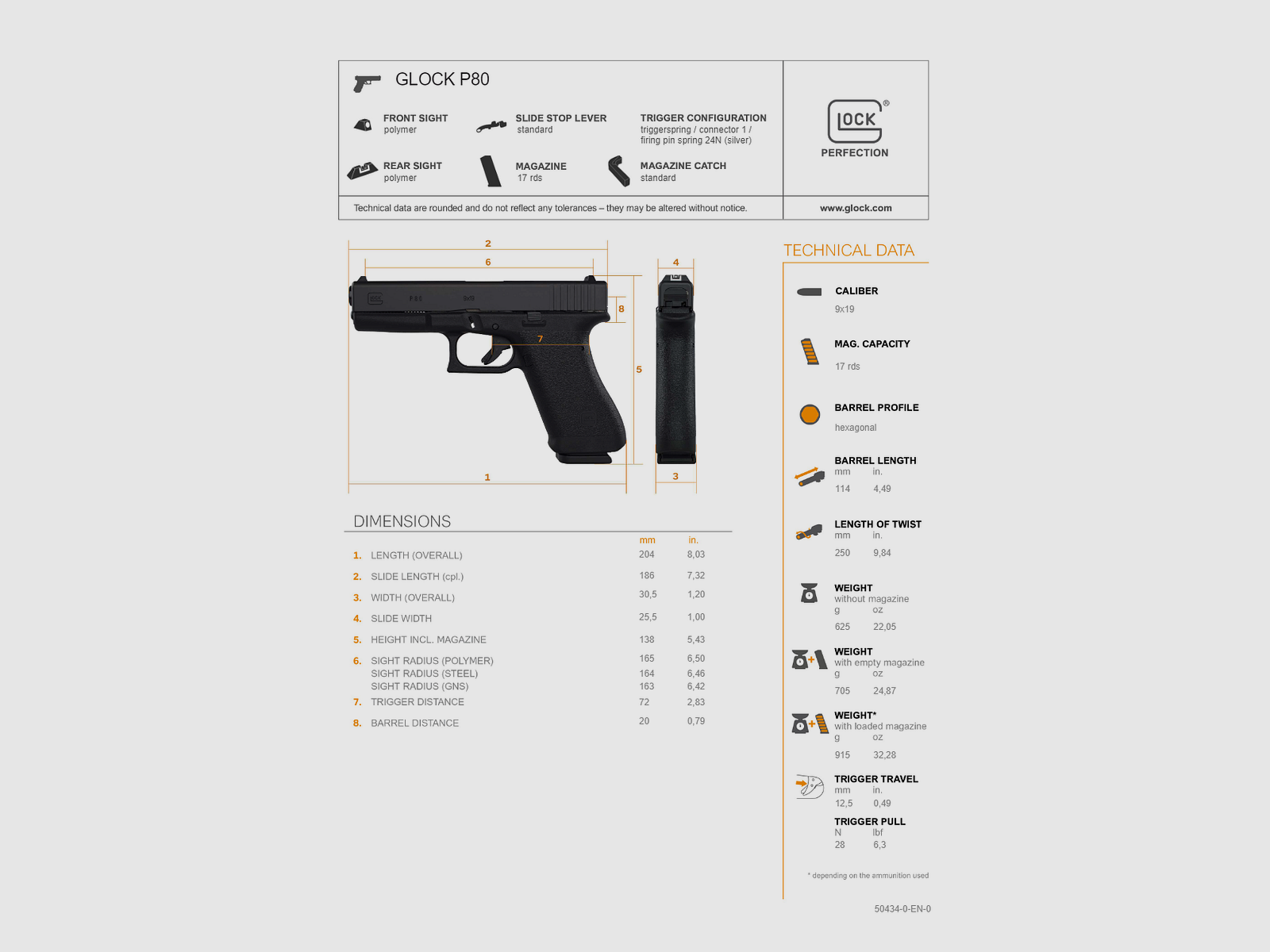 GLOCK P80 SERIE LIMITATA 40° ANNIVERSARIO 9X19, immagine 2 di 2