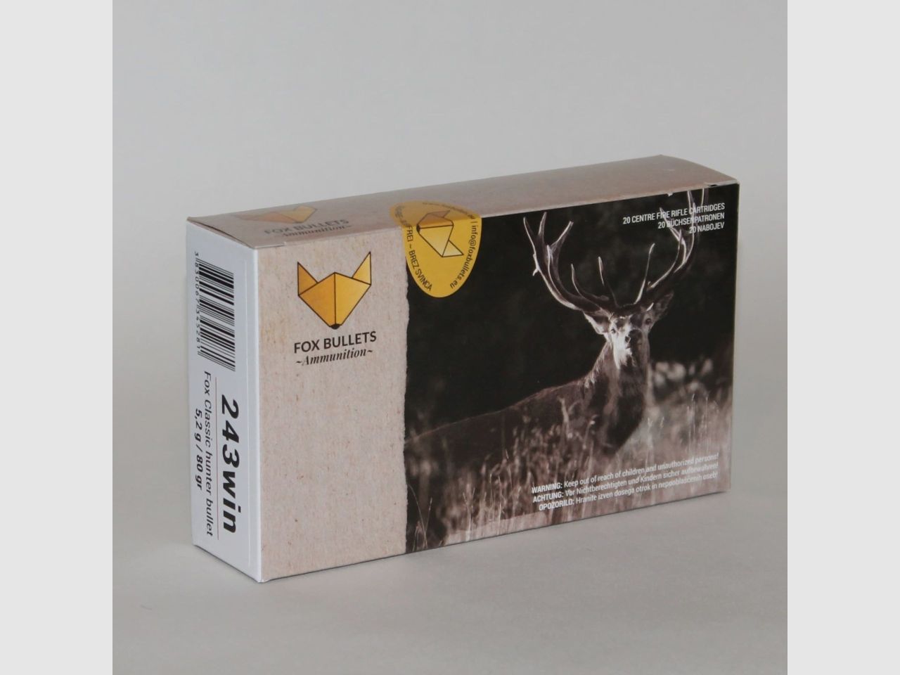 Fox Bullets Classic Hunter .243 Win. 80GR / 5,2g bleifrei 20 Patronen