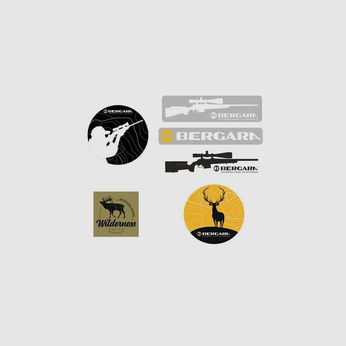 SET OF 6 STICKERS BERGARA