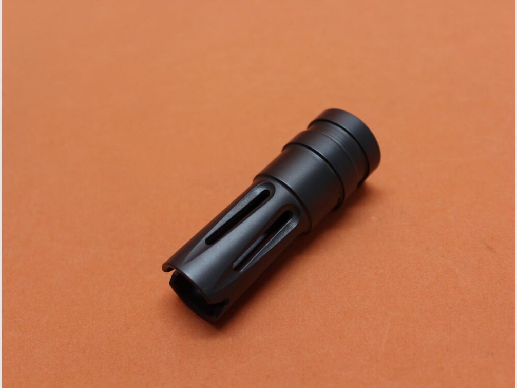 Steger Steyr Mannlicher AUG-Z: Soppressore di fiamma Steger con attacco a morsetto per canna Ø 19,8mm, acciaio brunito