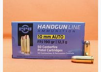 Prvi Partizan cartridges 10mm Auto Prvi Partizan 190grs FPJ (A-195) box of 50 cartridges / 12.3g full metal jacket flat nose
