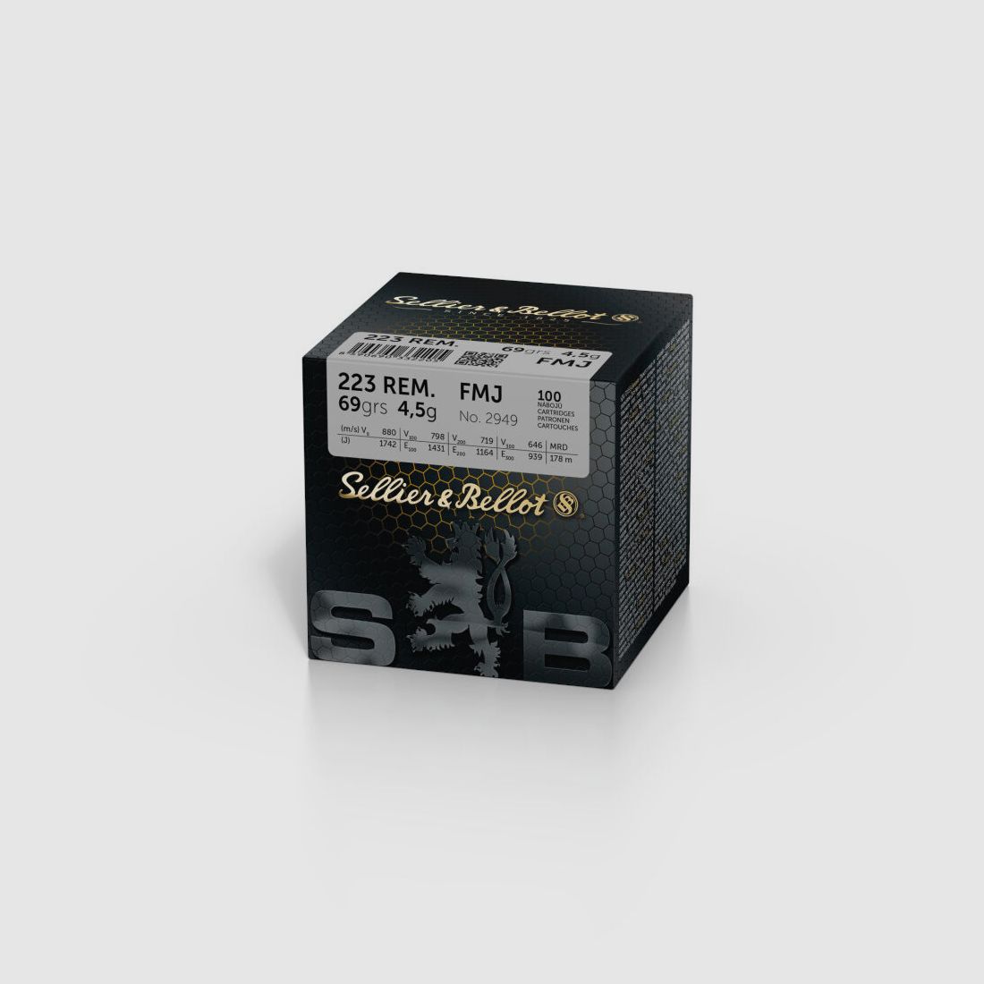 Amunicja Sellier&Bellot .223 Rem 69gr FMJ - 100szt., zdjęcie 2 z 2