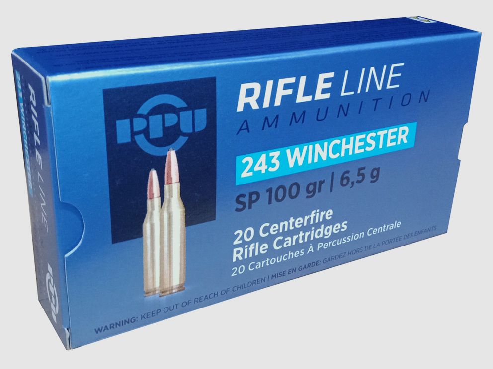 243 WINCHESTER PPU PARTIZAN SOFT POINT 100 GRAINS