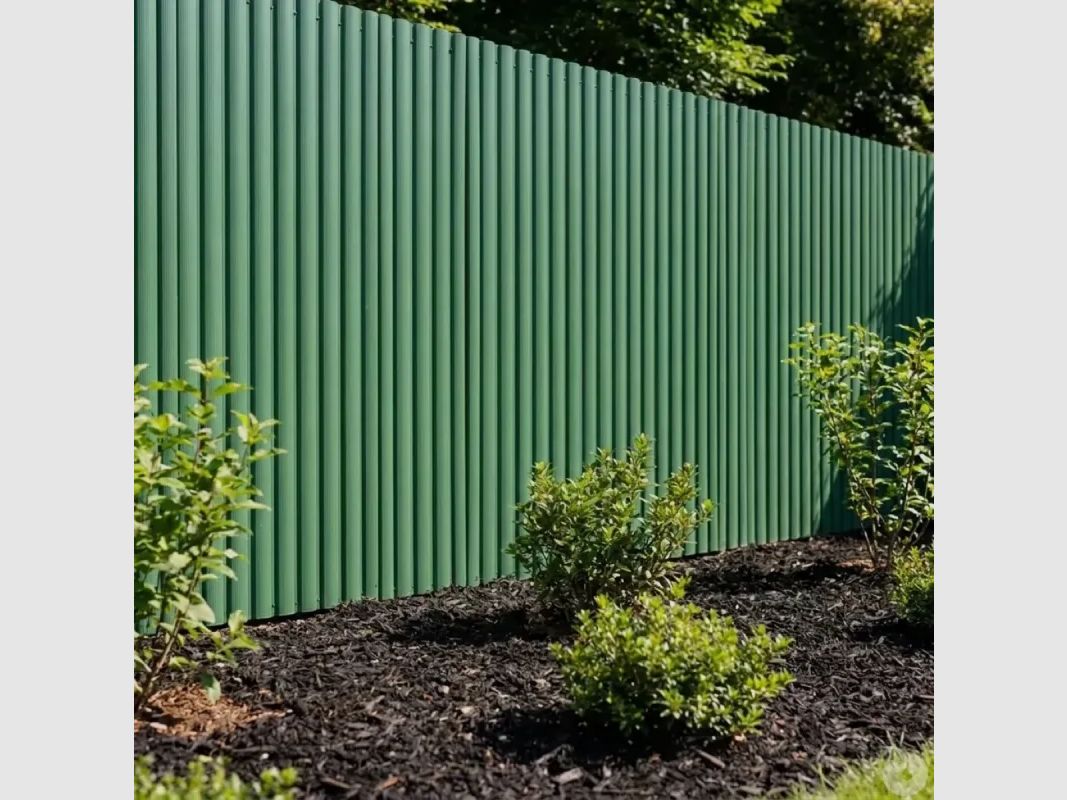 PVC Sichtschutzzaun doppelseitig 1,5x3m grün - Komplettset mit Befestigung, Bild 6 von 16