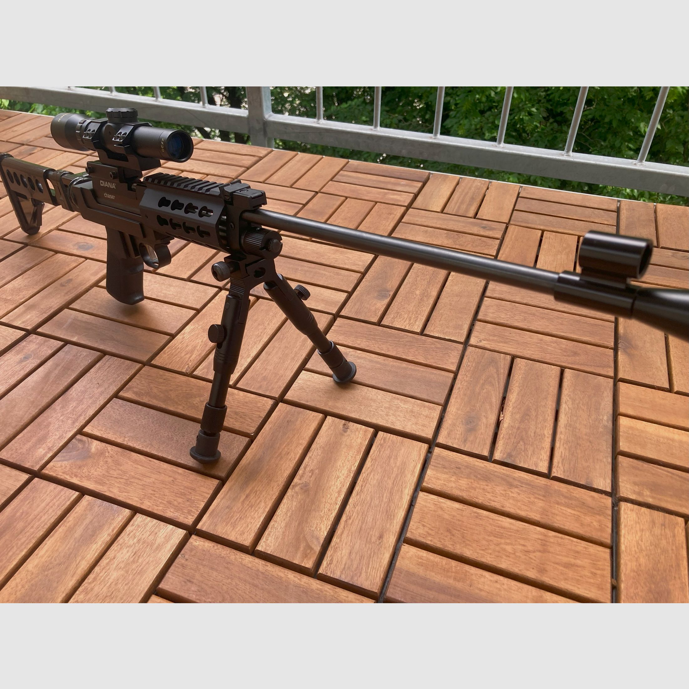 Diana Chaser Luftgewehr Kaliber 4,5mm neuwertiger taktischer Umbau LR300 AR15 Stil