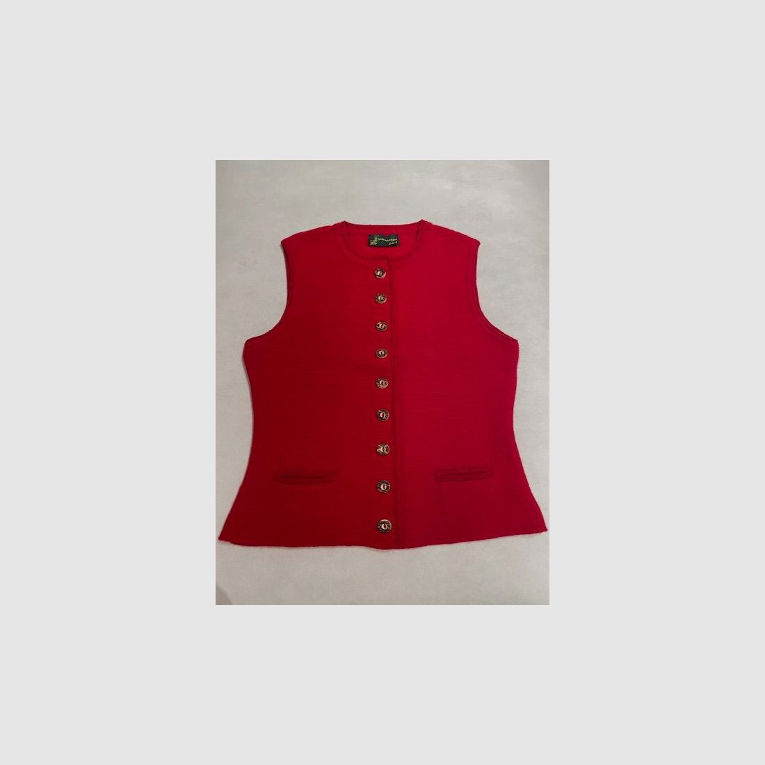Gilet en laine mérinos rouge