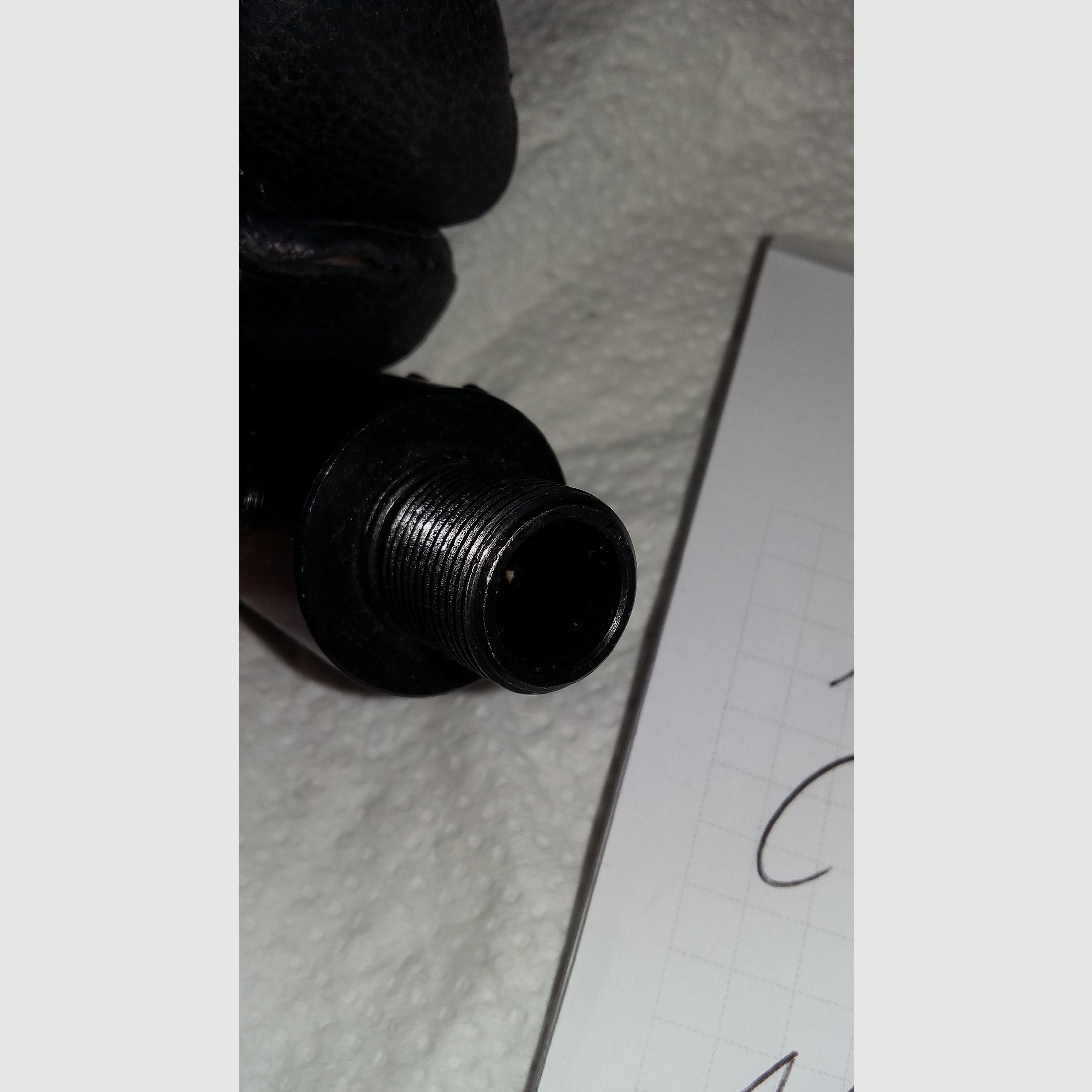 Stahl 14mm links Gewinde Adapter von Waffen Naunin für Läufe ohne Gewinde. Innendurchmesser: 14,5mm.