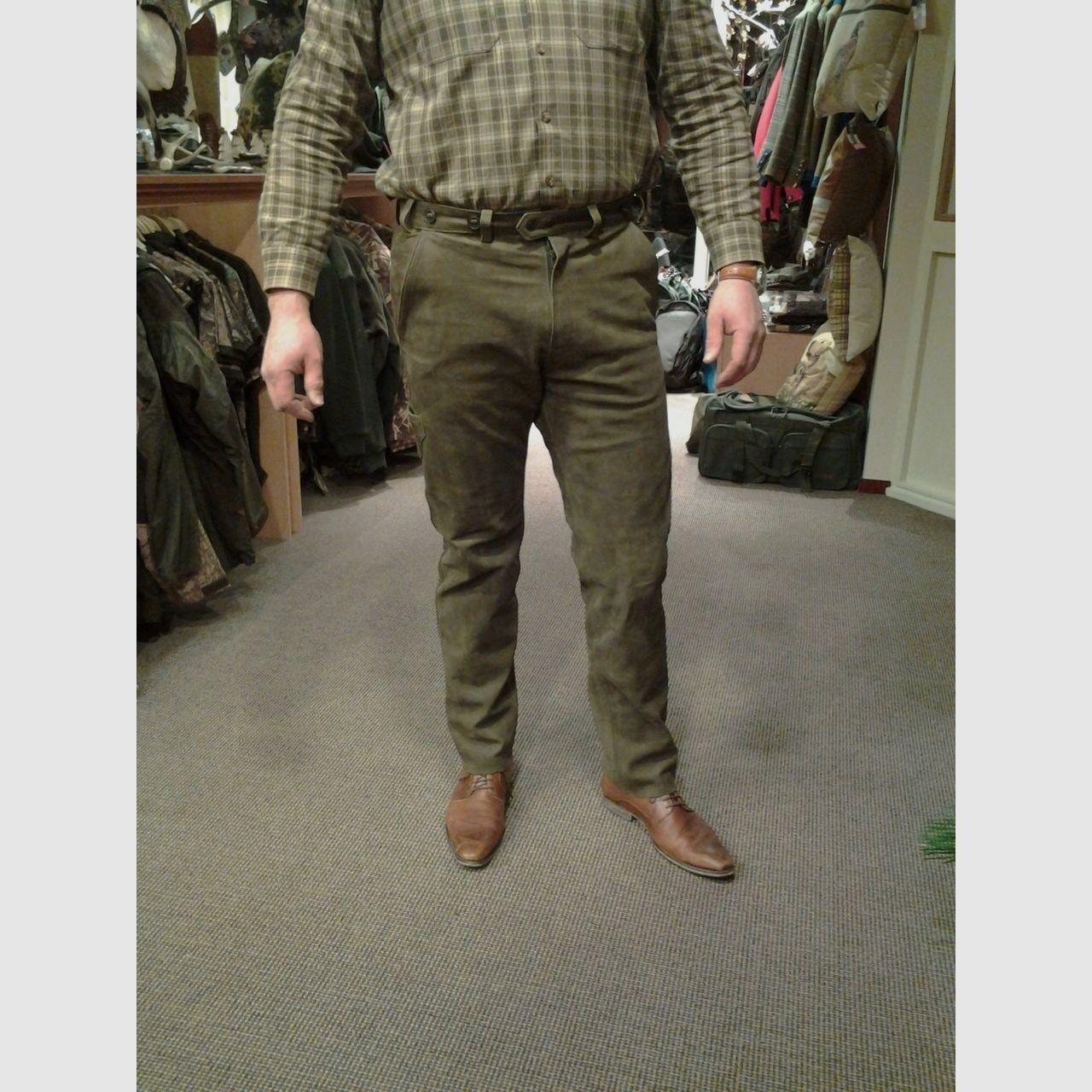 Waidmann Pantalon homme en cuir de buffle, image 2 sur 4