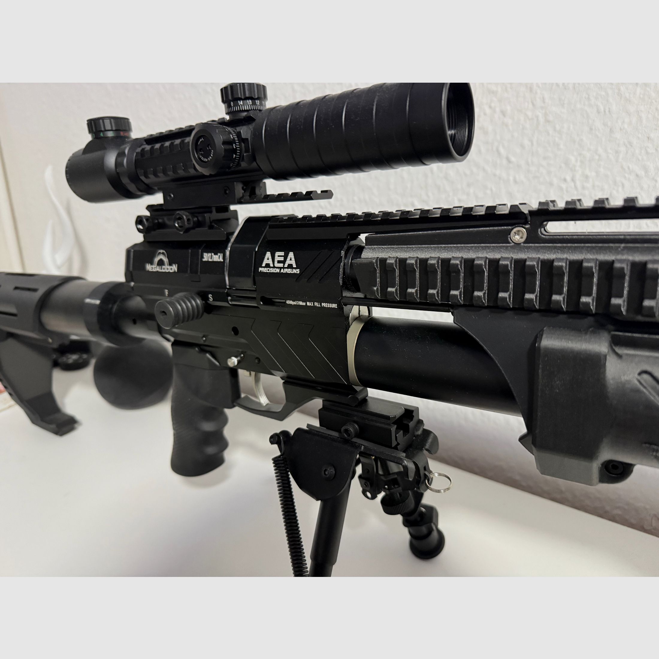 AEA Airgun Megalodon Cal. 5,0. 12,7mm Ware neuwertig Mit viel Zubehör 