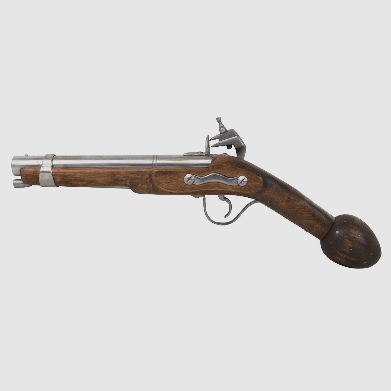 EinzelstĂĽck handgefertigte Deko Steinschloss Vorderladerpistole LĂ¤nge 48 cm