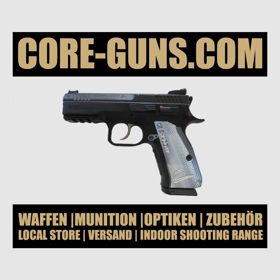 CZ Shadow 2 Compact Optic Ready OR 9mm sport pistol available immediately MSRP: €1888