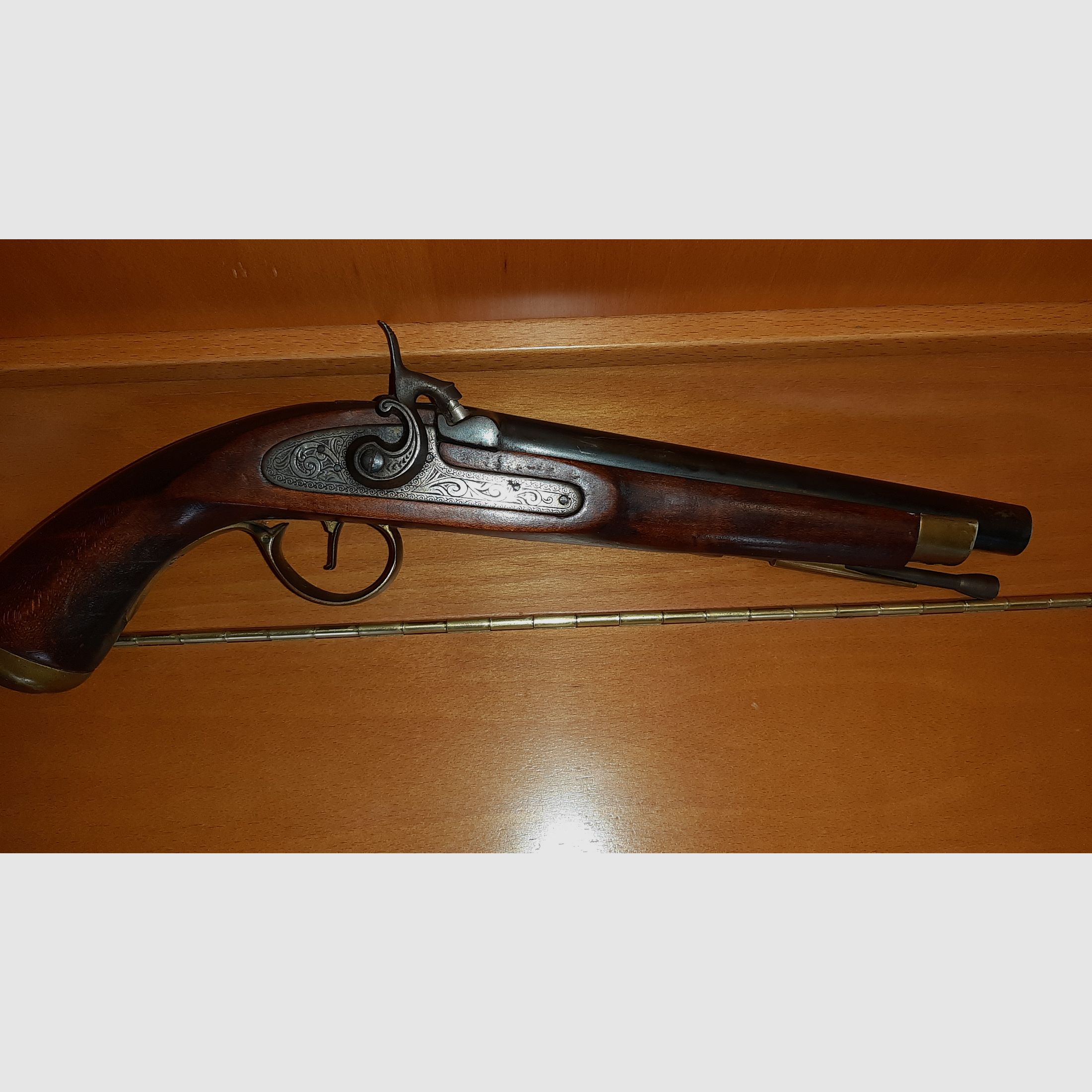 Cal. 45 muzzle-loading pistol percussion pistol made in Spain