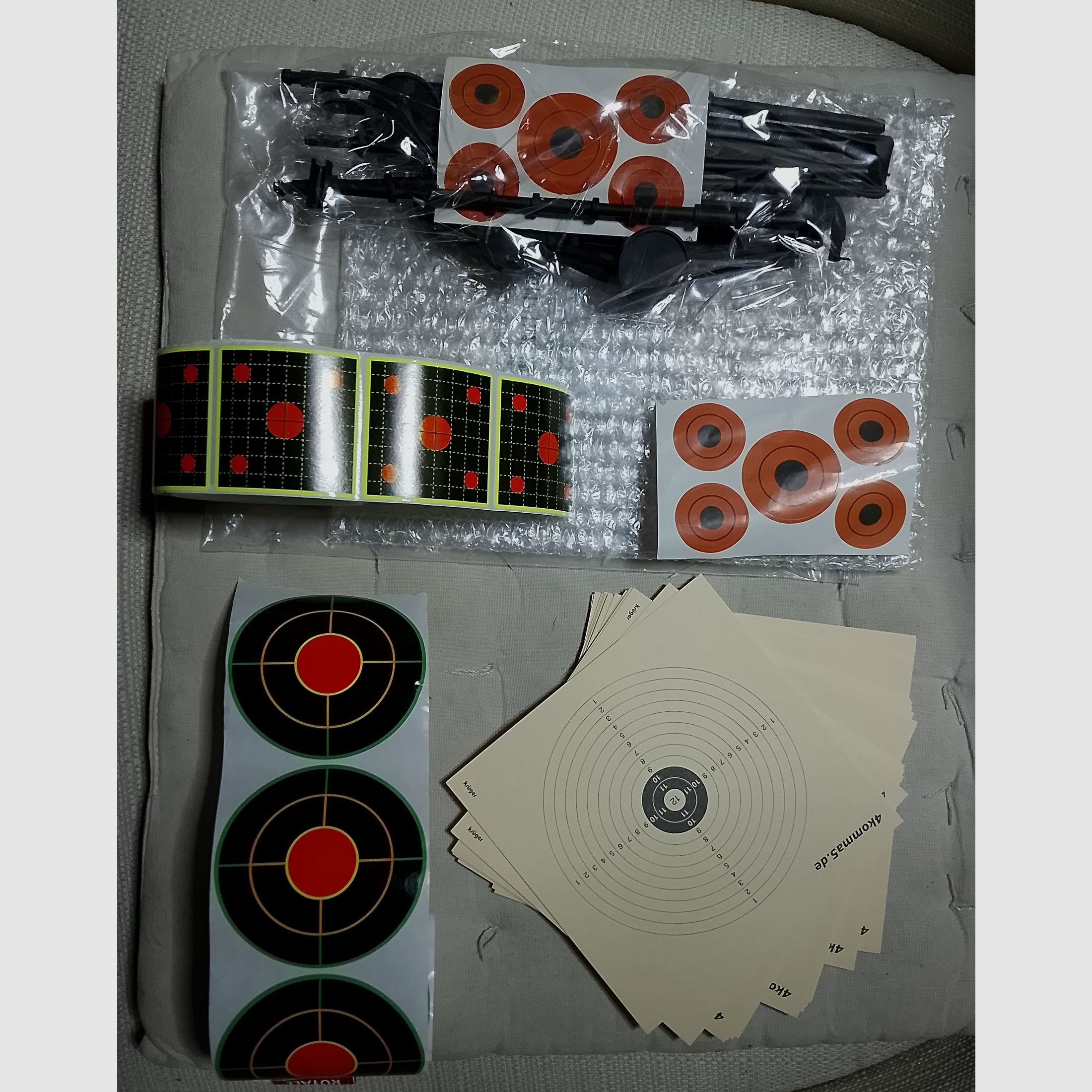 Zielscheiben Target Plinking Metall Aufkleber Aufsteller klappbar Aufhänger 4 Sets zur Wahl verschiedene Ziele Airsoft Softair Luftgewehr 