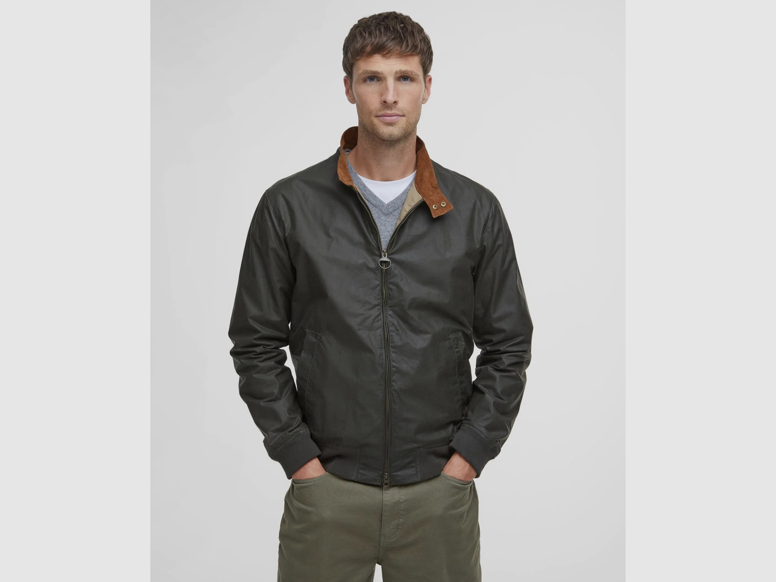 BARBOUR Wachsjacke Royston Lightweight Archive Olive