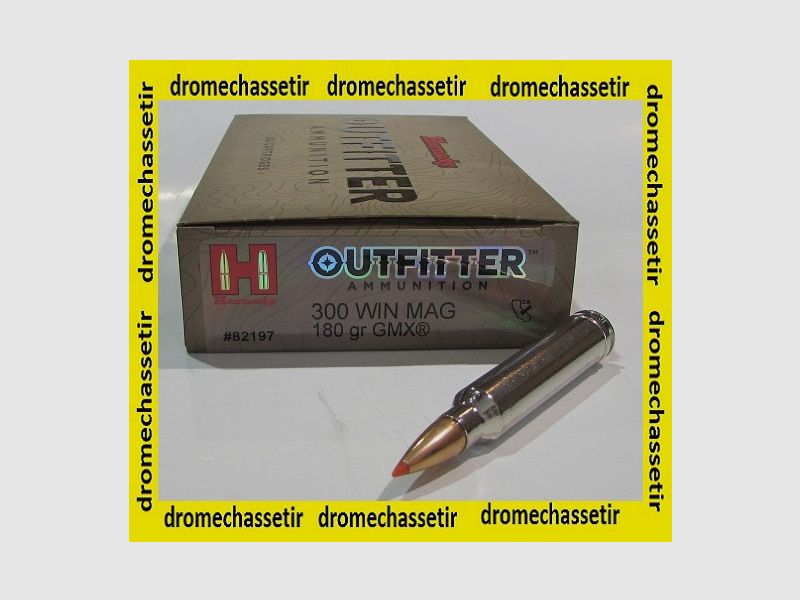 Scatola da 20 cartucce Hornady, cal. 300 Win Mag, Outfitter 180 grains, GMX, rif. 82197