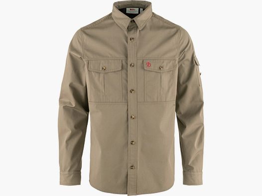 Camisa de senderismo FJÄLLRÄVEN LS Suede Brown