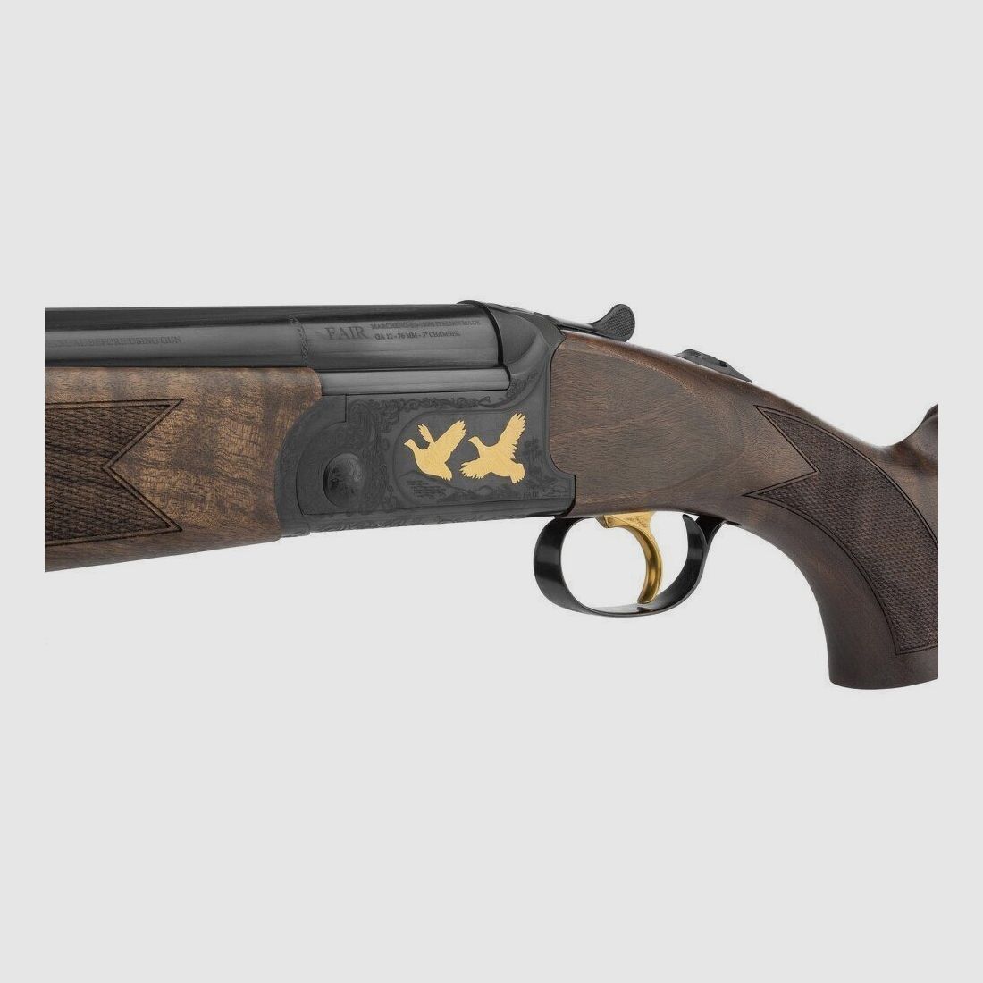 Jagdflinte Fair Classic Schwarzstahl Kal. 12/76 mit Extractoren – Einabzug, Bild 9 von 9