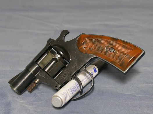 Schreckschuss Gas Revolver Cuno Melcher ME 70GS Cal. 6 mm Flobert PTB 73 vintage