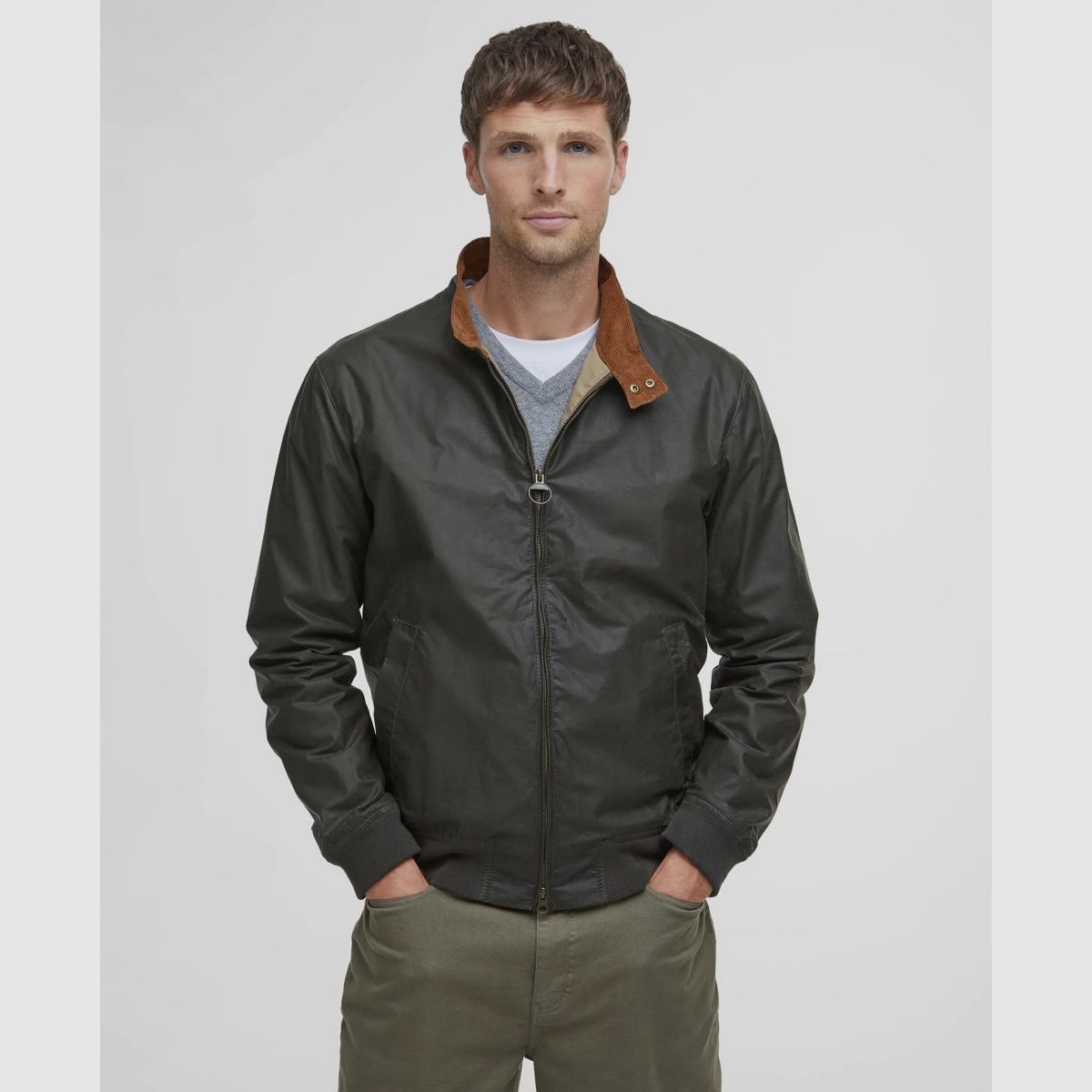 BARBOUR Wachsjacke Royston Lightweight Archive Olive