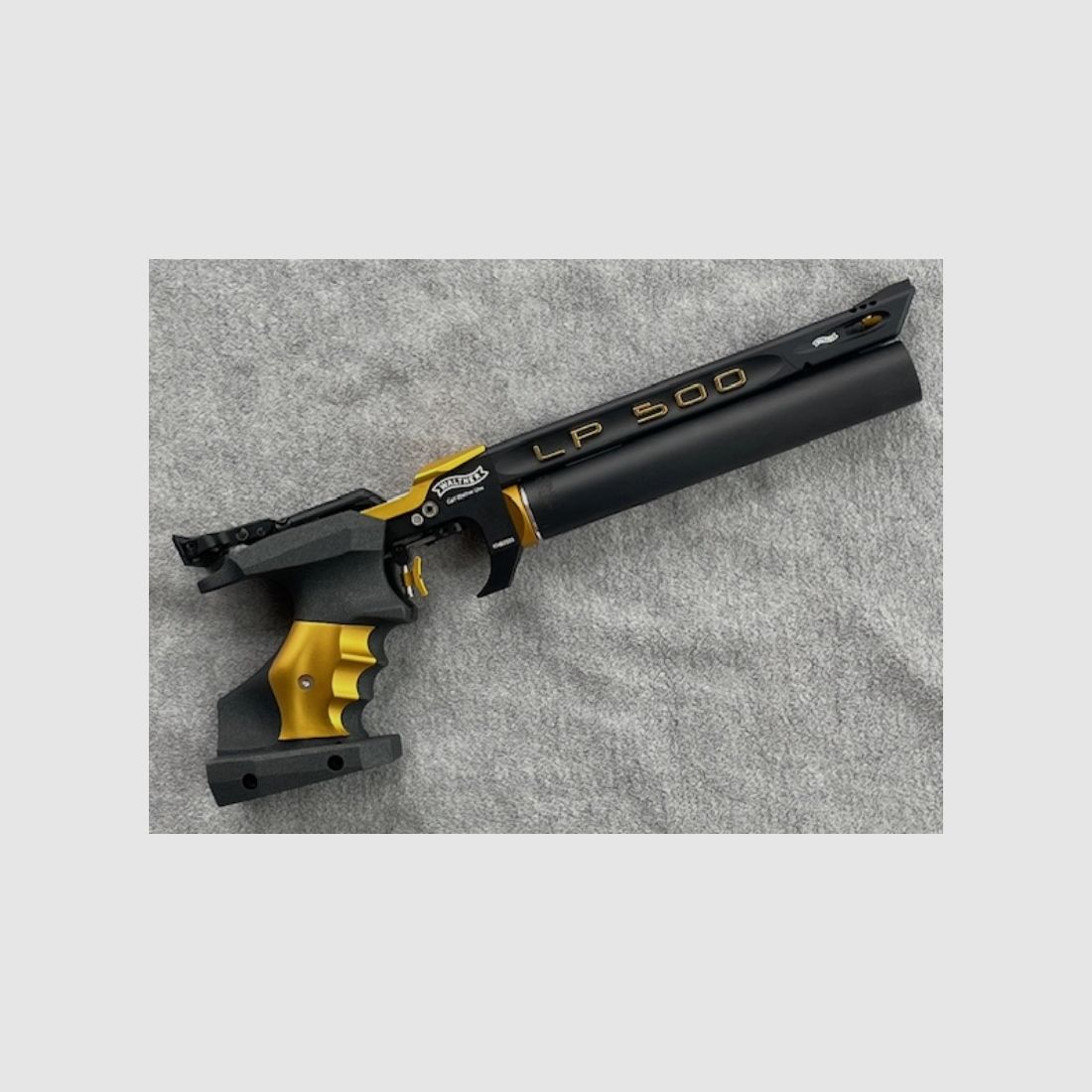 WALTHER LP500-E "DESIGN OR" - "MEISTERMANUFAKTUR" - "DÉCLENCHEMENT ÉLECTRONIQUE"