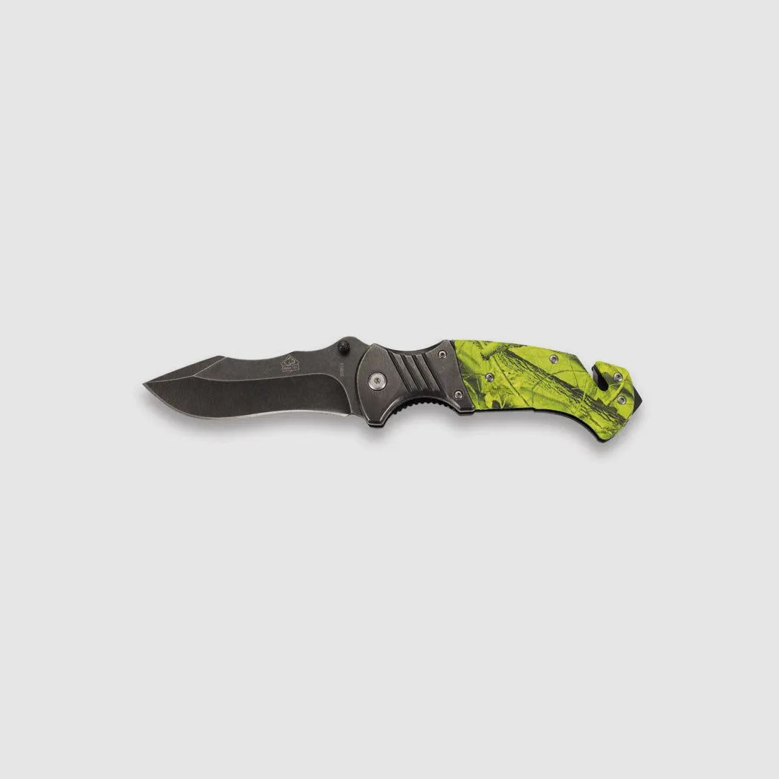 PUMA TEC Einhand-Rettungsmesser, Camo / grün