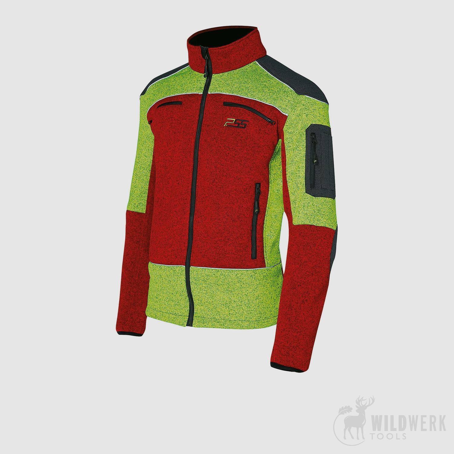 PSS X-treme Arctic Fleece Jacket, red/neon yellow
