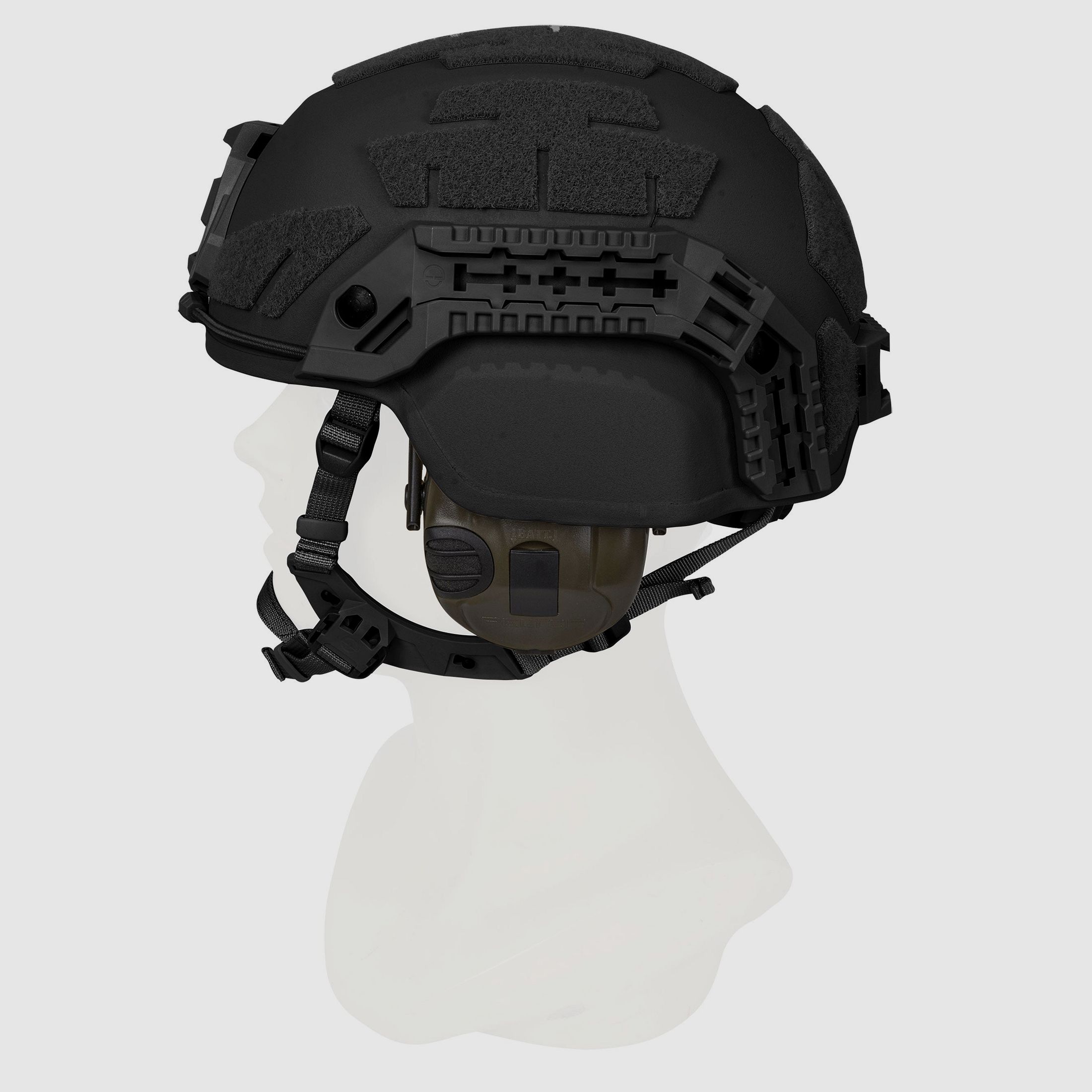 Casco balístico Schuberth M100 Full Cut - RAL 9021 (Negro azabache), imagen 9 de 10
