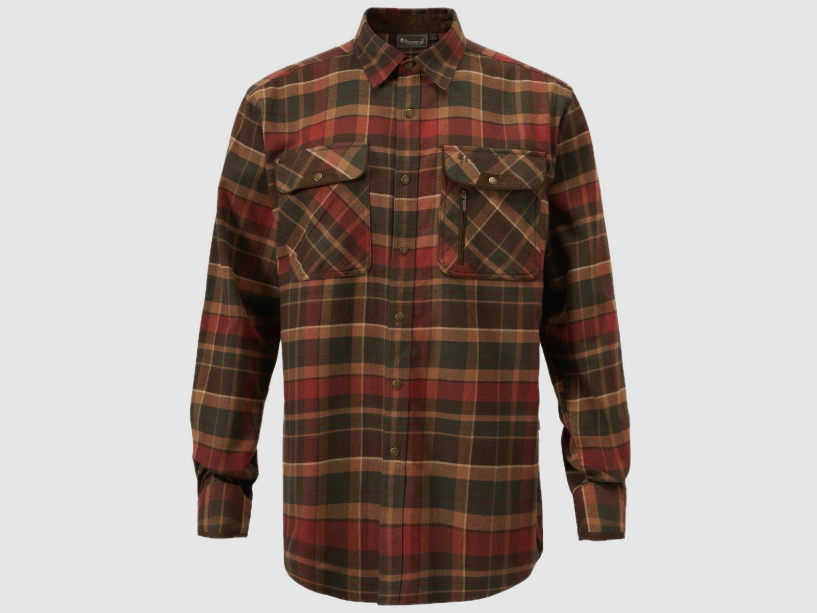 PINEWOOD Prestwick Exclusiv Hemd D.Green/Terracotta