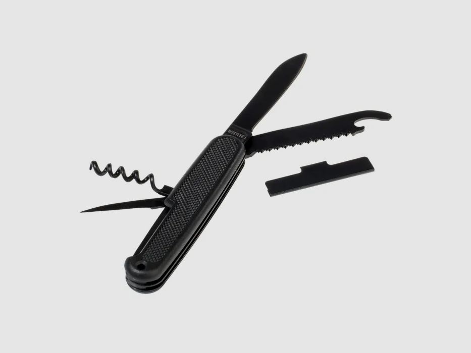 Bundeswehr Taschenmesser mit Hülle - Nachbau – Schwarz