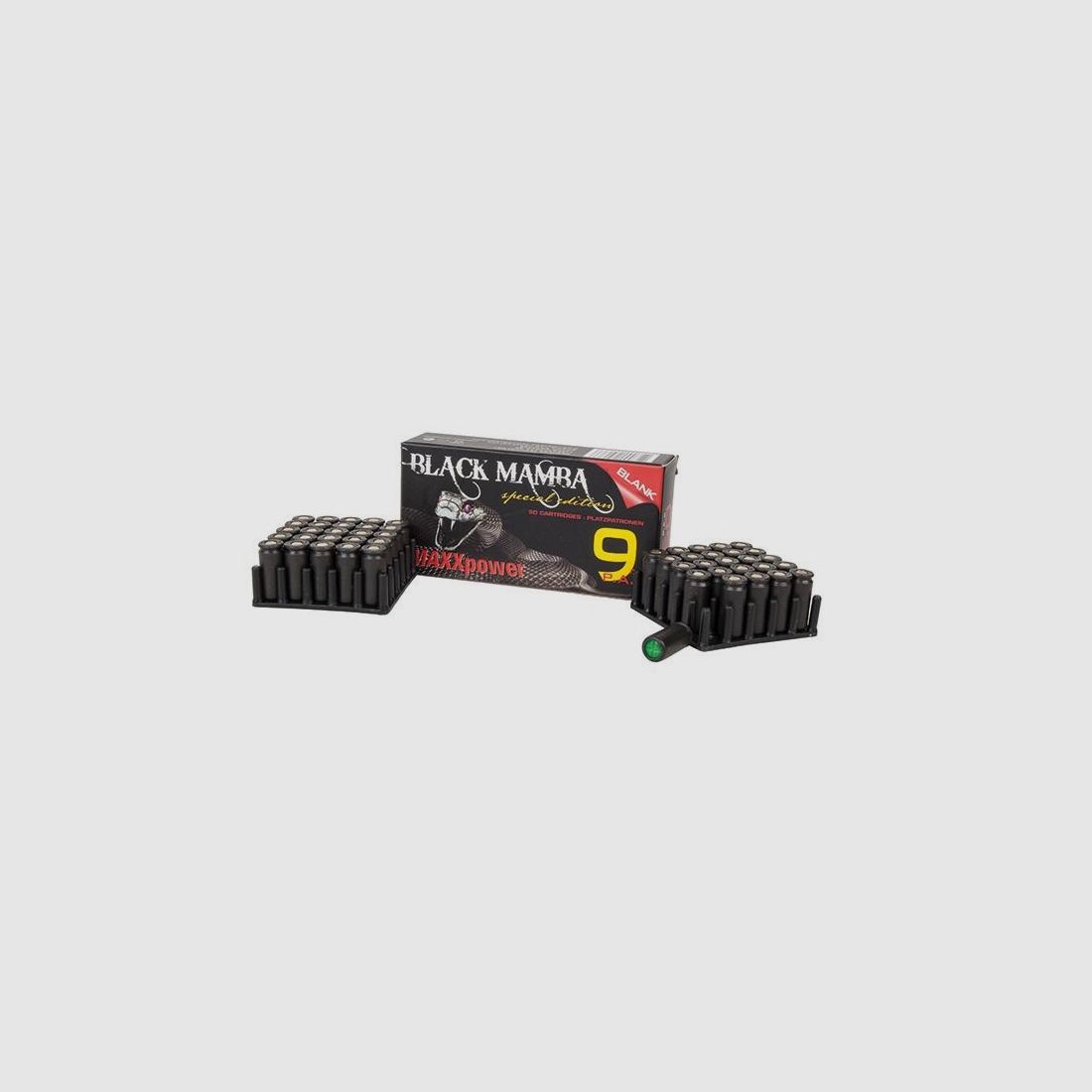 ESC 9mm P.A.K. Black Mamba 50 Schuss Platzpatronen