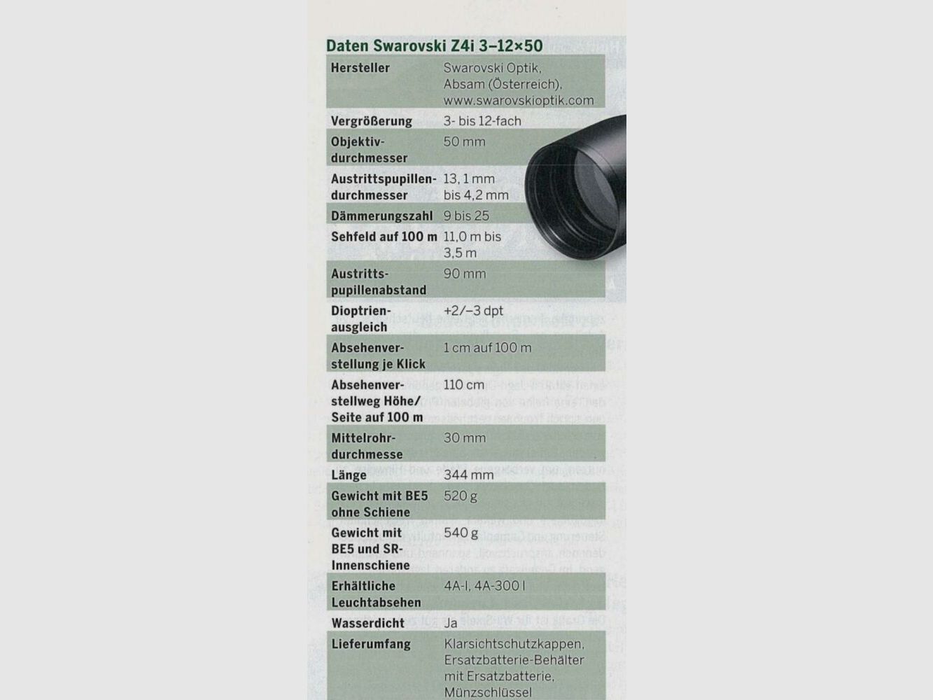 Swarovski Z4i 3-12x50 SR mit Leuchtpunkt