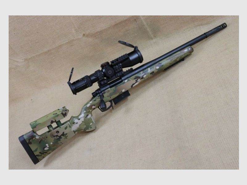 Repetierbüchse, GA Precision Gladius, Mod. MCS T2-A, Kal. .308 Winchester	 Schmit & Bender 5-20 x 50 PM II Ultra Short mit Leuchtabsehen und Spuhr Blockmantage.