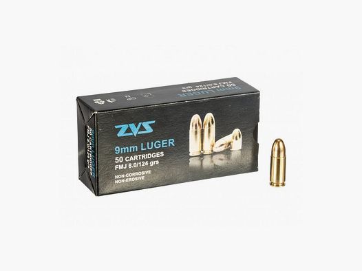 Amunicja ZVS 9 mm Luger 8 g/124 gr FMJ