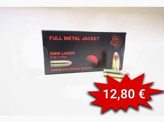 Geco 9mm Luger 124gr / 8g FMJ