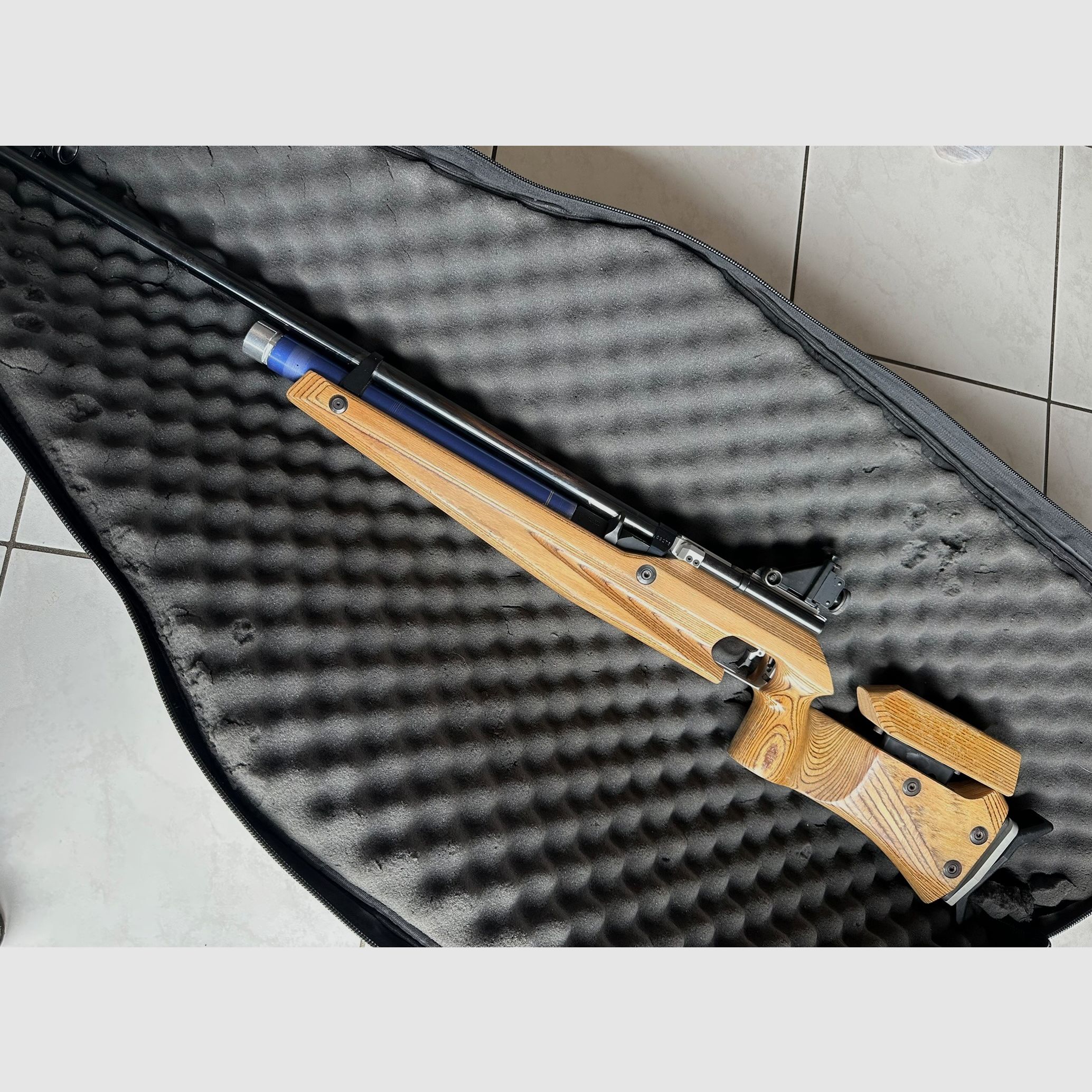 Feinwerkbau P70 Links match rifle precharged air rifle wooden stock