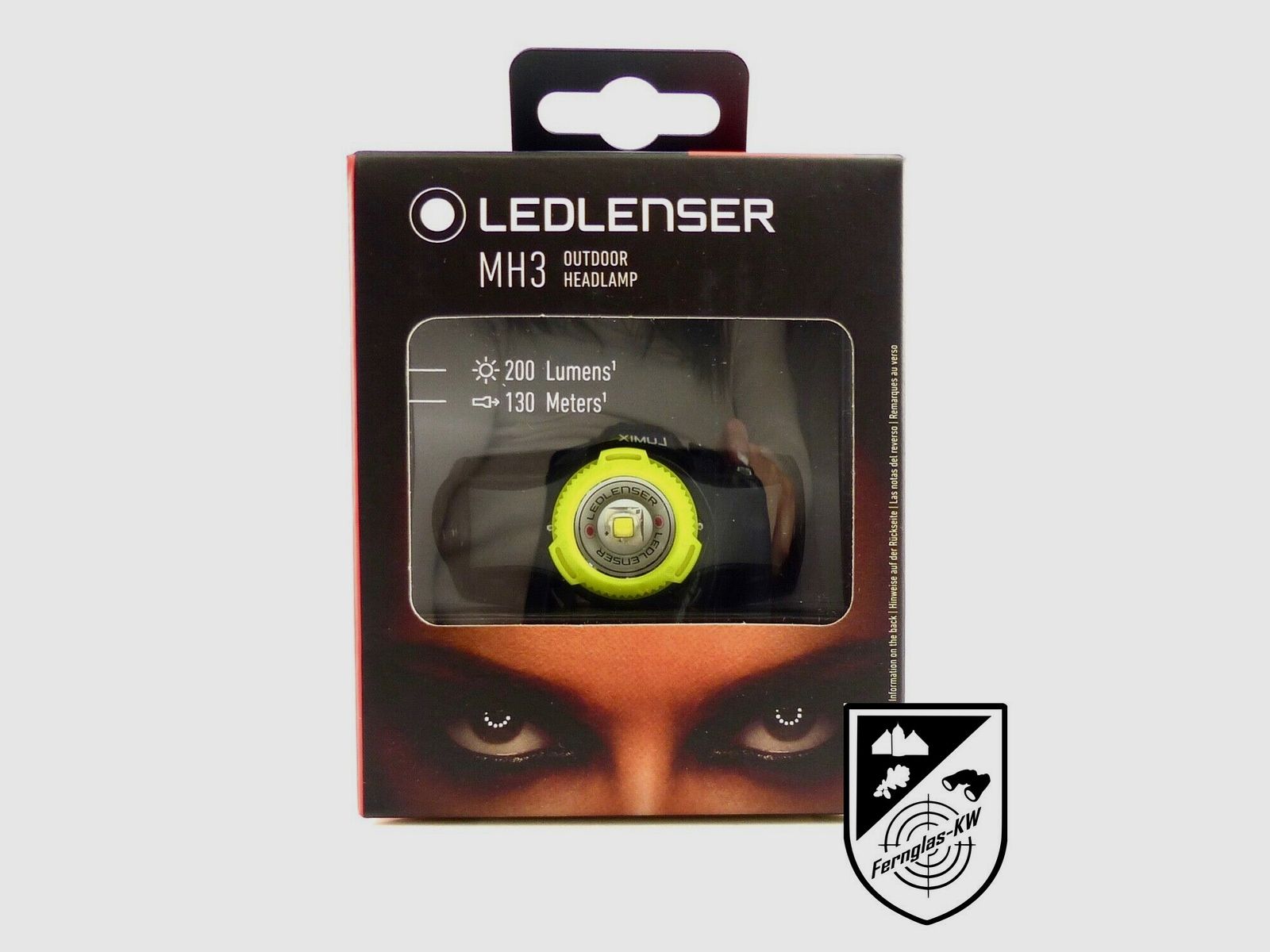 Ledlenser 502149 LED Kopflampe Stirnlampe MH3 Schwarz gelb 200 Lumen