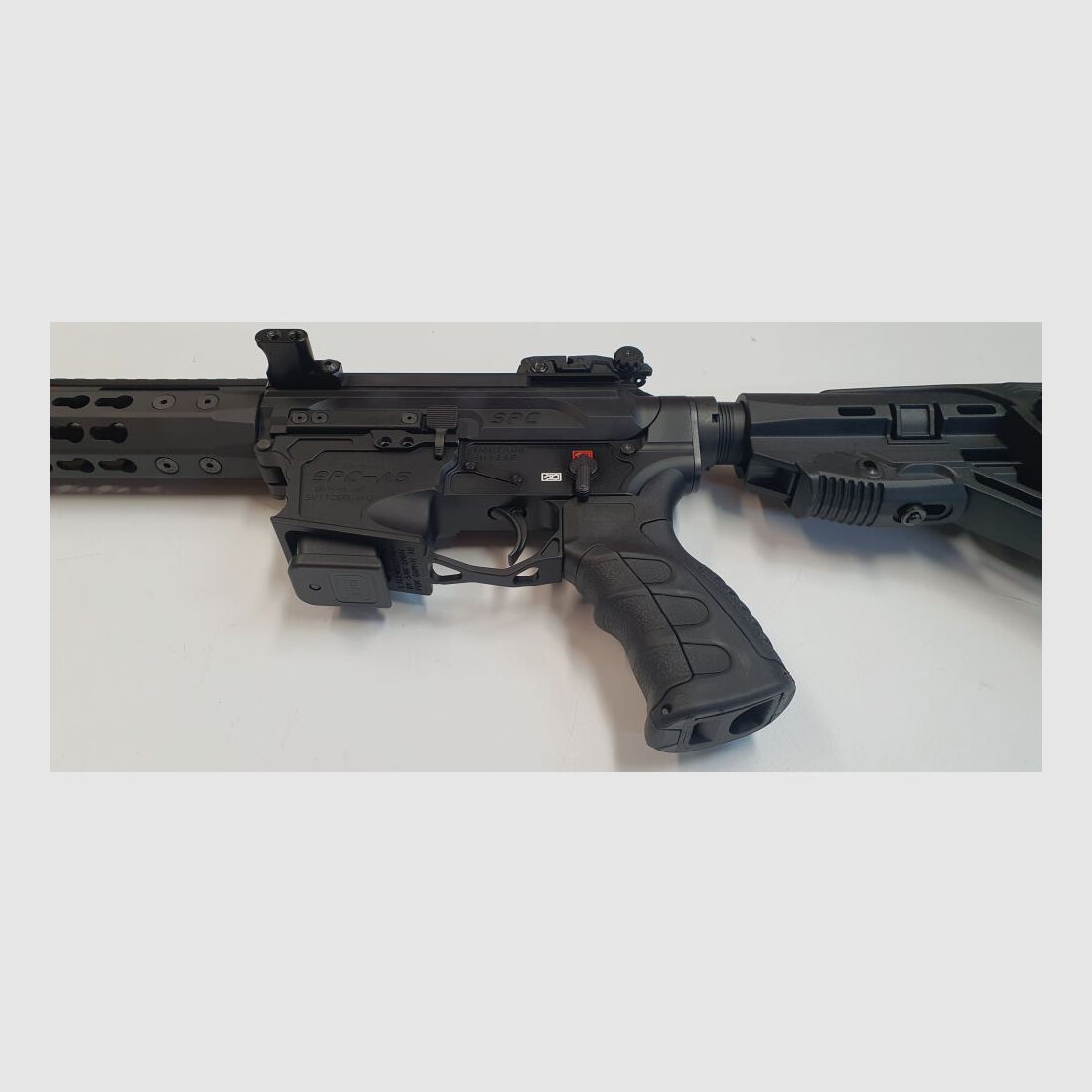 GWMH AG Semi-Automatic Rifle GWMH SPC-HUNTER A5 17" (SWISS PISTOL CARBINE) BLACK Cal.9x19 AR15 Glock Magazine