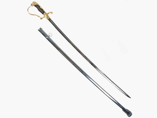 German lion-headed saber with curved blade