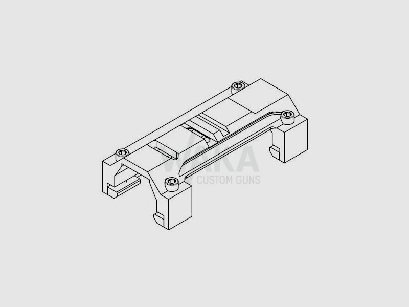 B&T Mounting Rail Low Profile Mount, for HK MP5/SP5 and Aimpoint Micro, short version