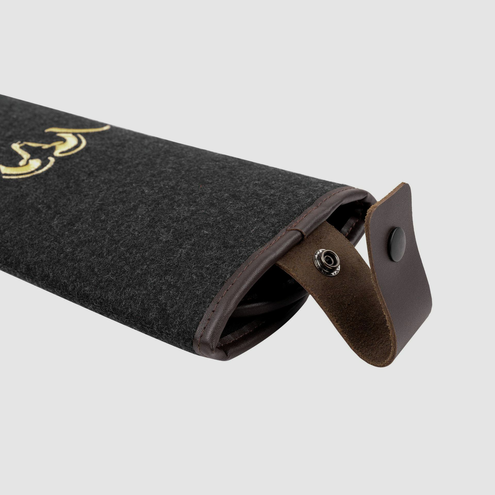Blaser seat cushion loden/leather 40x35cm