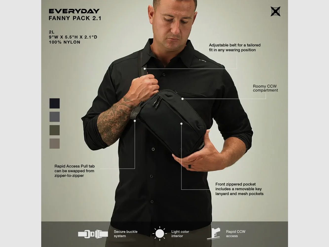 Everyday heuptas 2.1 (Ranger Green) - Vertx, afbeelding 10 van 13