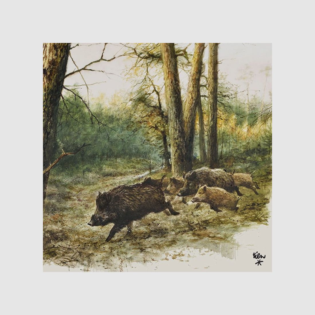 AKAH hunting napkins boars