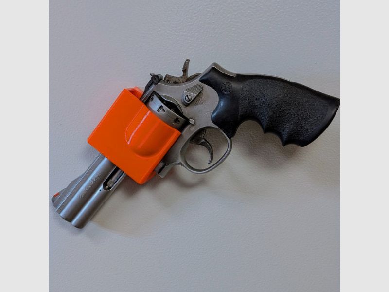 Magnetisches Blockholster für Revolver und baugleiche für Waffenschrank - Zubehör für den Waffenschrank