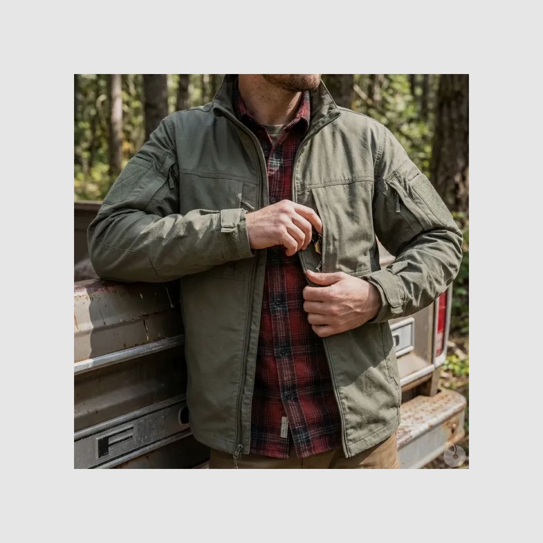 Veste courte Fighter 8 poches zip Ripstop Kaki M à 3XL, image 7 sur 15