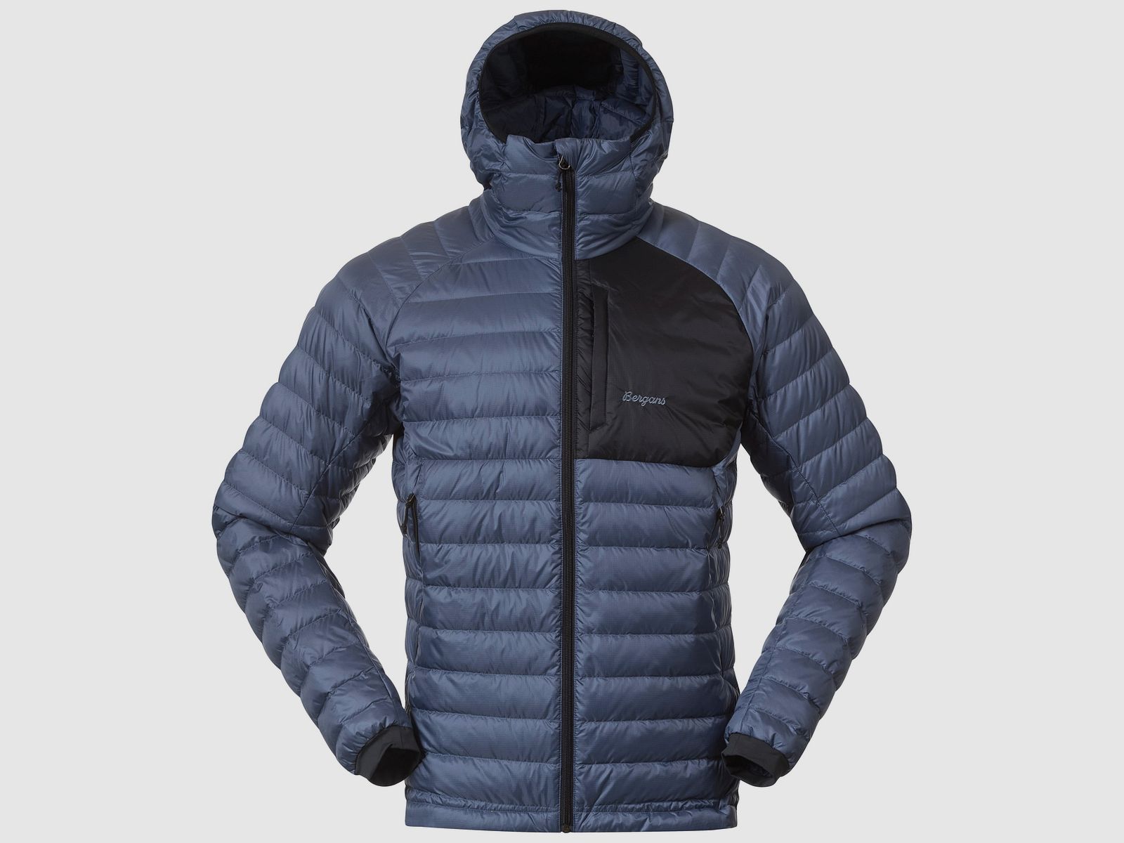 Bergans Vaagaa Light Down Jacket Hood Men Granite Blue/Black L
