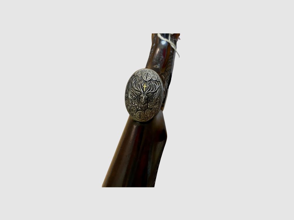 Bockdoppelbüchse Franzoj Ferlach, Kal. 9,3x74R mit ZF