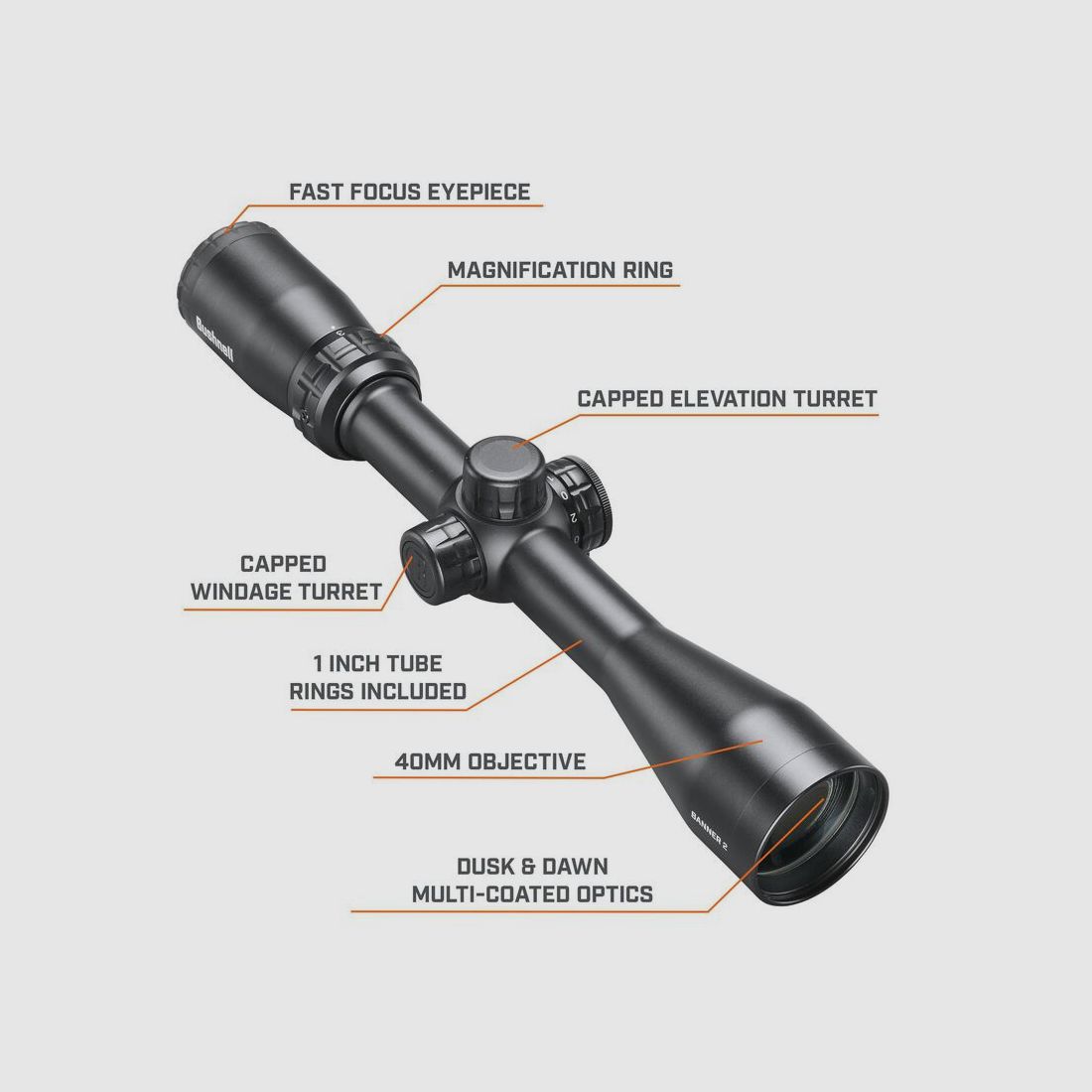 Bushnell Mira Banner 2 3-9x40mm DOA Quick Ballistic Retícula Iluminada